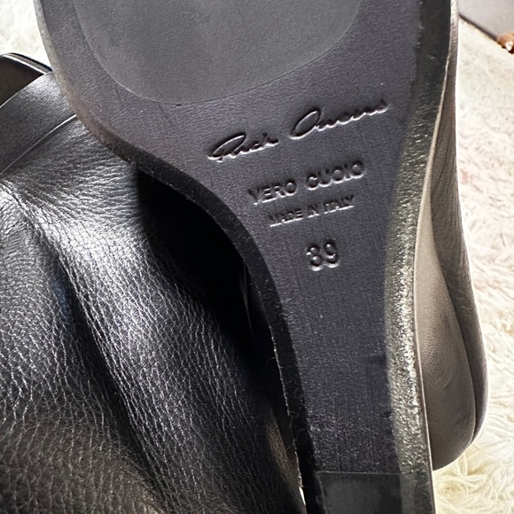 New Rick Owens Cantilever 8 Leather Strutter Sandal Boots Size 39 - Picture 12 of 12